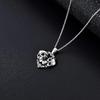 Skull Silver Geometric Pendant Necklace  Alloy Material Fashion Gift Decoration