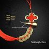 Copper Gourd Five Emperors Coins Chinese Knot Feng Shui Hanging Ornament for Car or Door.
