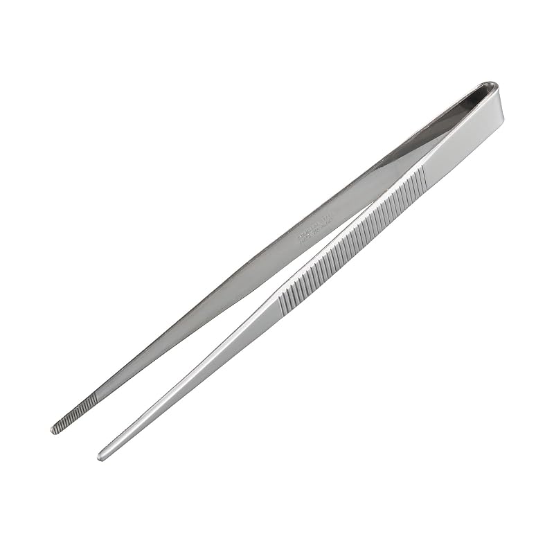 HOZAN Tweezers with Knurling, General Purpose, Enhanced Holding Power, Stainless Steel (SUS430), P-826-150