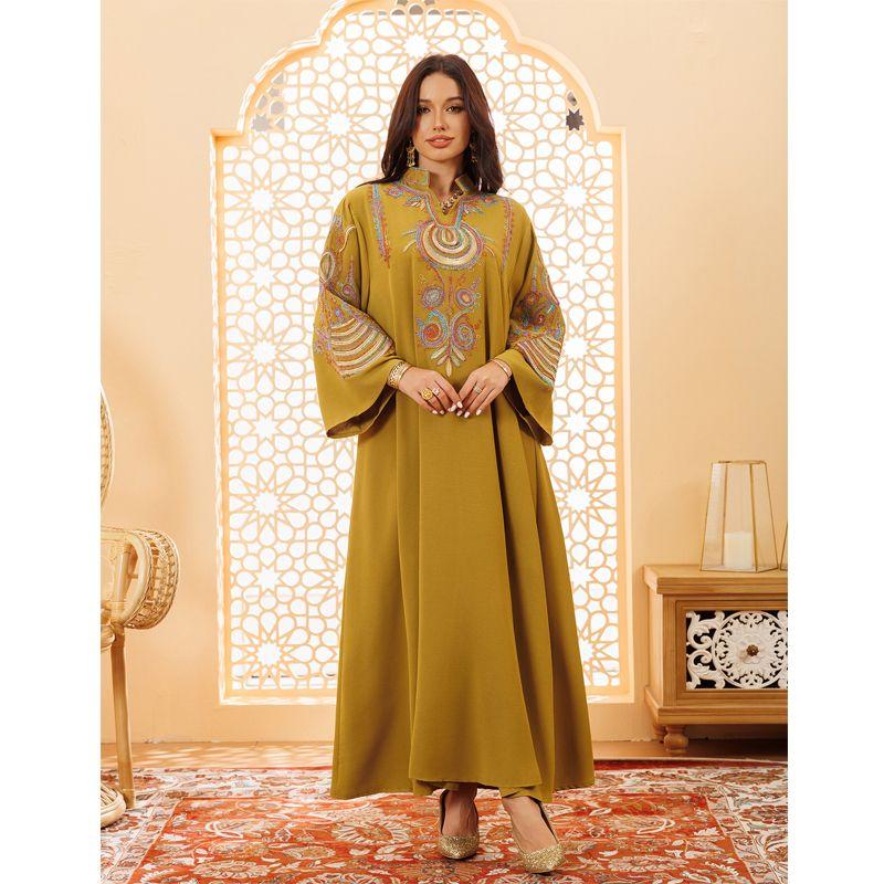 Magic Queen Middle East Women's Clothing Embroider Rope Embroidery Pullover Dubai Tourism Dress Arab Robe Dresses