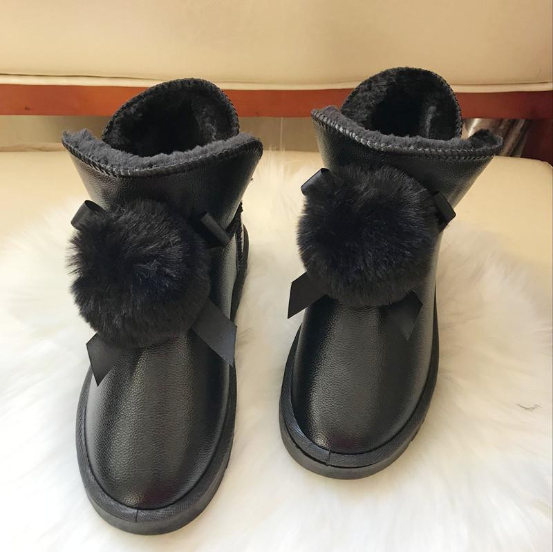 Low-top snow boots women's new winter thickened warm short cotton shoes women's foot bread shoes