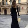 Women's Temperament Slim Round Neck Long Sleeve Dress