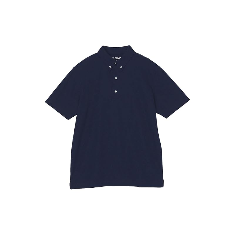 

[Ships Any] polo shirt Cool touch sensation heat shield UV cut function etc. summer function pique button down men s 712110050 navy S