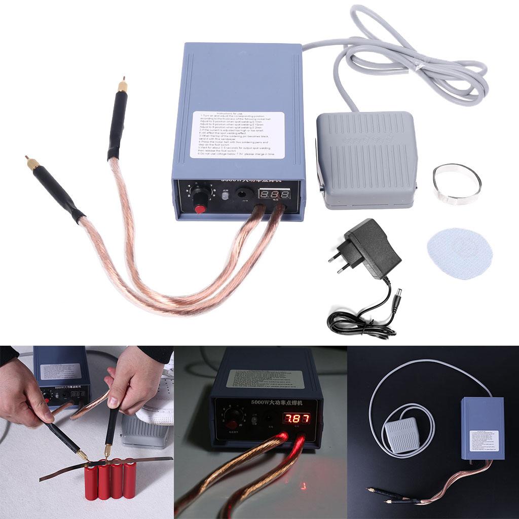 Handheld DIY Spot Welding Tool 5000W High Power,USB Recharge Mini Size Lithium Battery Spot Welding Machine for 18650