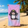 Cartoon Gugu Gaga Penguin Towel Towel Soft Pool Gift For Travel Gym Shower Cool Camping Quick Dry Sports  Large Beach Towel
