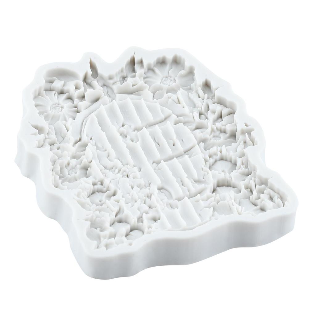 Fairy Garden House Silicone Molds Wooden Door Fondant Mold Cake Decorating Tools Cupcake Topper Candy Chocolate Gumpaste Mold