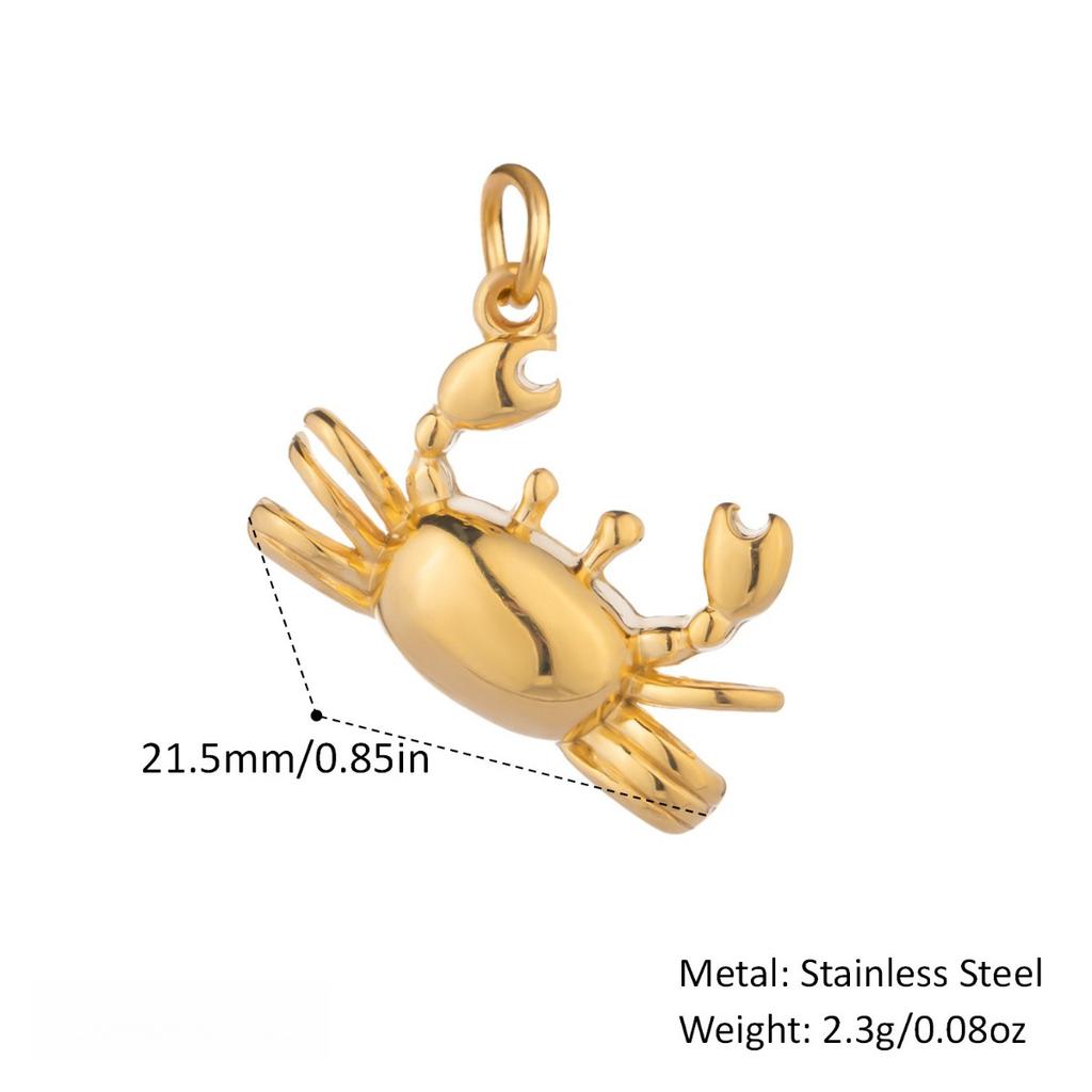 Ocean Style Hot Sale Small Animal DIY Pendant Accessories Waterproof Smooth Metal Handmade Polished Jewelry