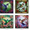 4 Sheets Large Size Hummingbird Window Clings Anti-Collision Window Clings Decals To Prevent Bird Strikes On Window Glass Non Adhesive Vinyl Cling