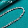 925 Sterling Silver Water Wave Chain 4MM armband modesmycken