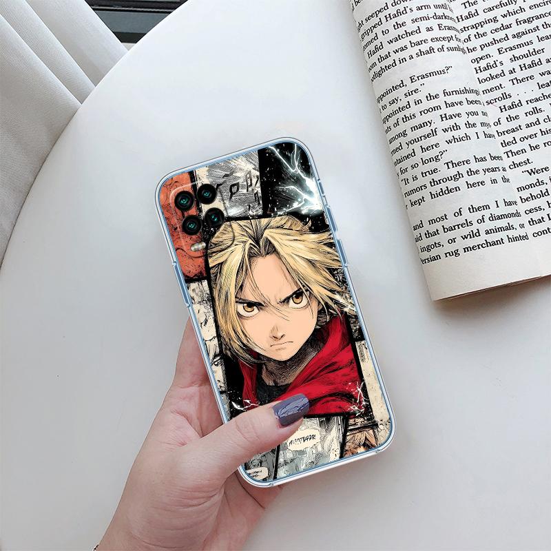 BH23 Fullmetal Alchemist Transparent Phone Case for Motorola Moto Edge 20 30 40 50 S30 Fusion Ultra Pro Neo Lite + G200 G23