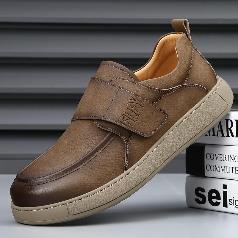 One-pedal men's shoes breathable spring and summer new trendy versatile lazy casual leather shoes men