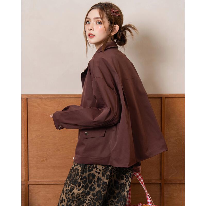 ET BOITE Women's Stand-Collar Short Jacket