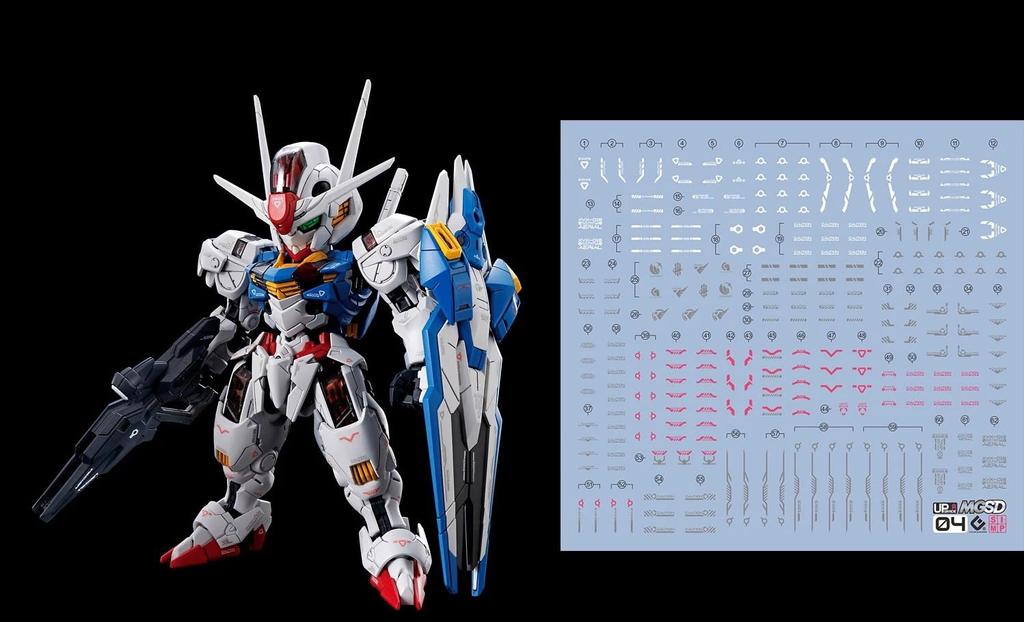Gundam HG RG MG PG RE HiRM Robot Plastic Model Water Transfer Decals (MGSD Aerial) [Used]
