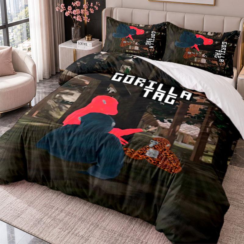 Gorilla Tag Cartoon 3Pcs Bedding Set Duvet Cover With Two Pillowcases For Bedroom Home Decoration