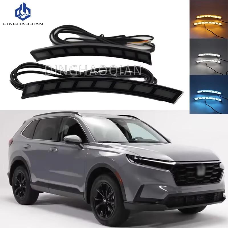 

Светодиодный боковой габарит для Honda CRV CR-V 2023 2024, свет брови колесной арки автомобиля, переднее крыло, ходовой указатель поворота, белый, желтый, синий, 12 В 1set