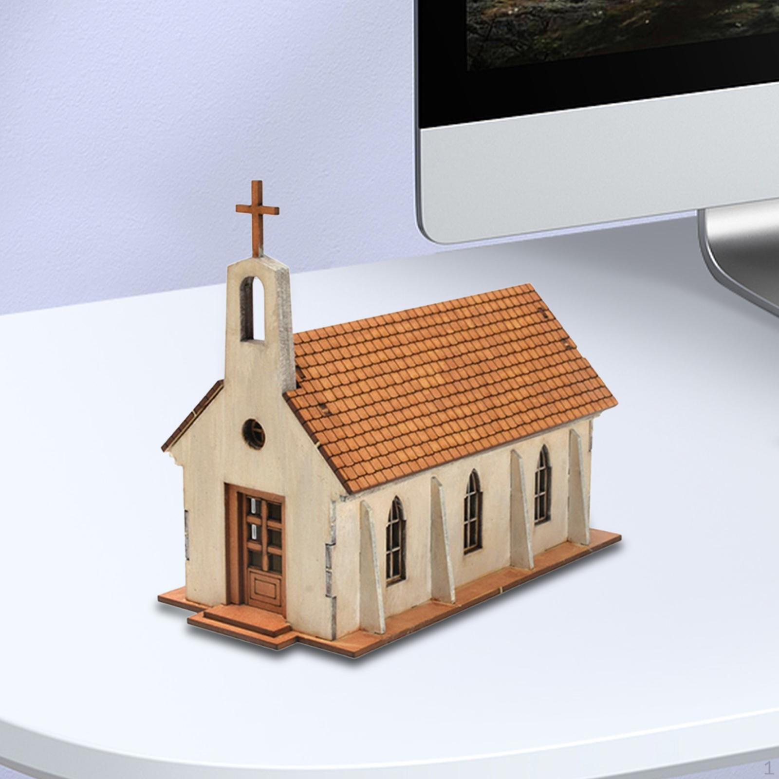 1:72 Building Model Kits, Architecture Scene Model,Wooden,Layout Scenery Hobby Toys DIY Crafts House