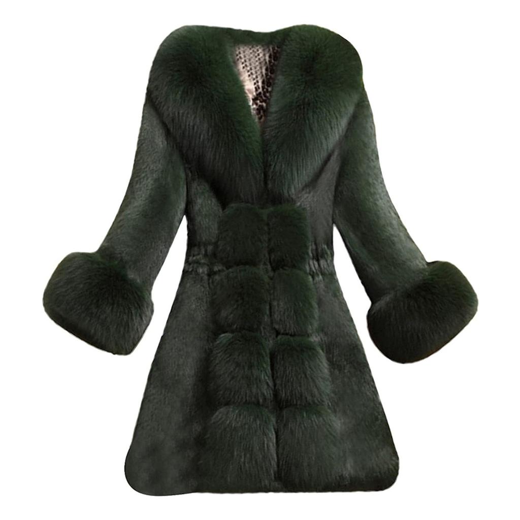Women Plus Size Winter Lady Fauxr Coat Female Outwear Slim Jacket