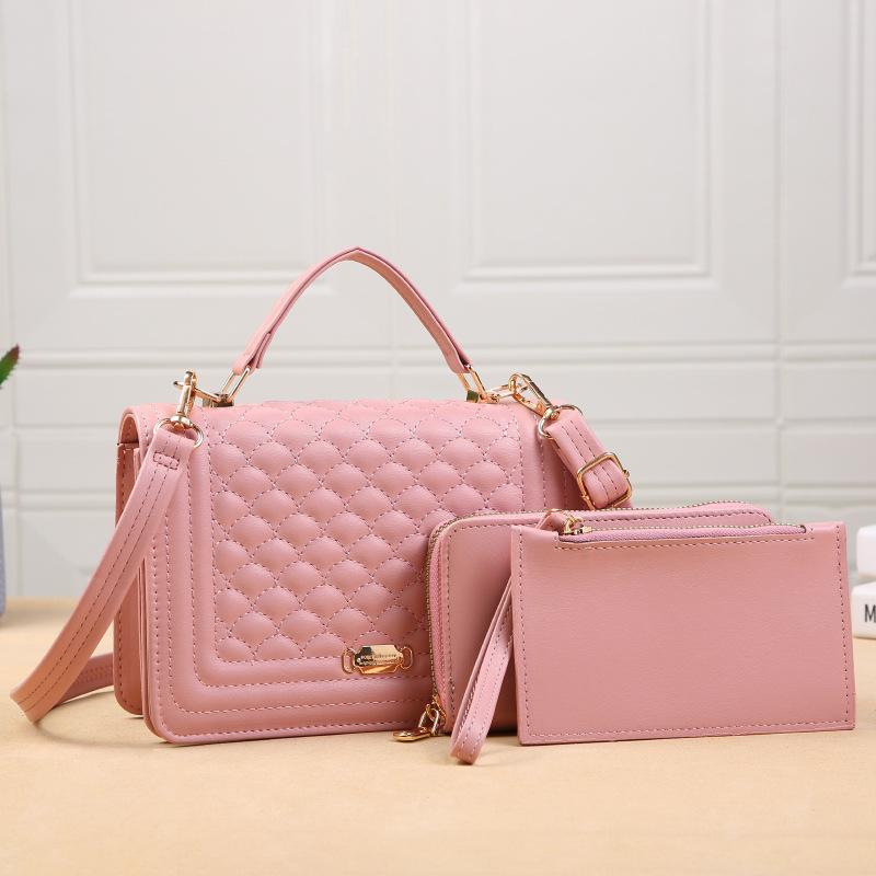 New Women Small Square Bag Shoulder Bags Mother Child Package 3pcs Trend Fashion Handheld Bag Portable Commuter Crossbody Bags