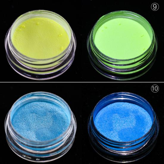 2g Mirror Effect Luminous Nail Powder Fluorescent Glitters Manicure Pigment