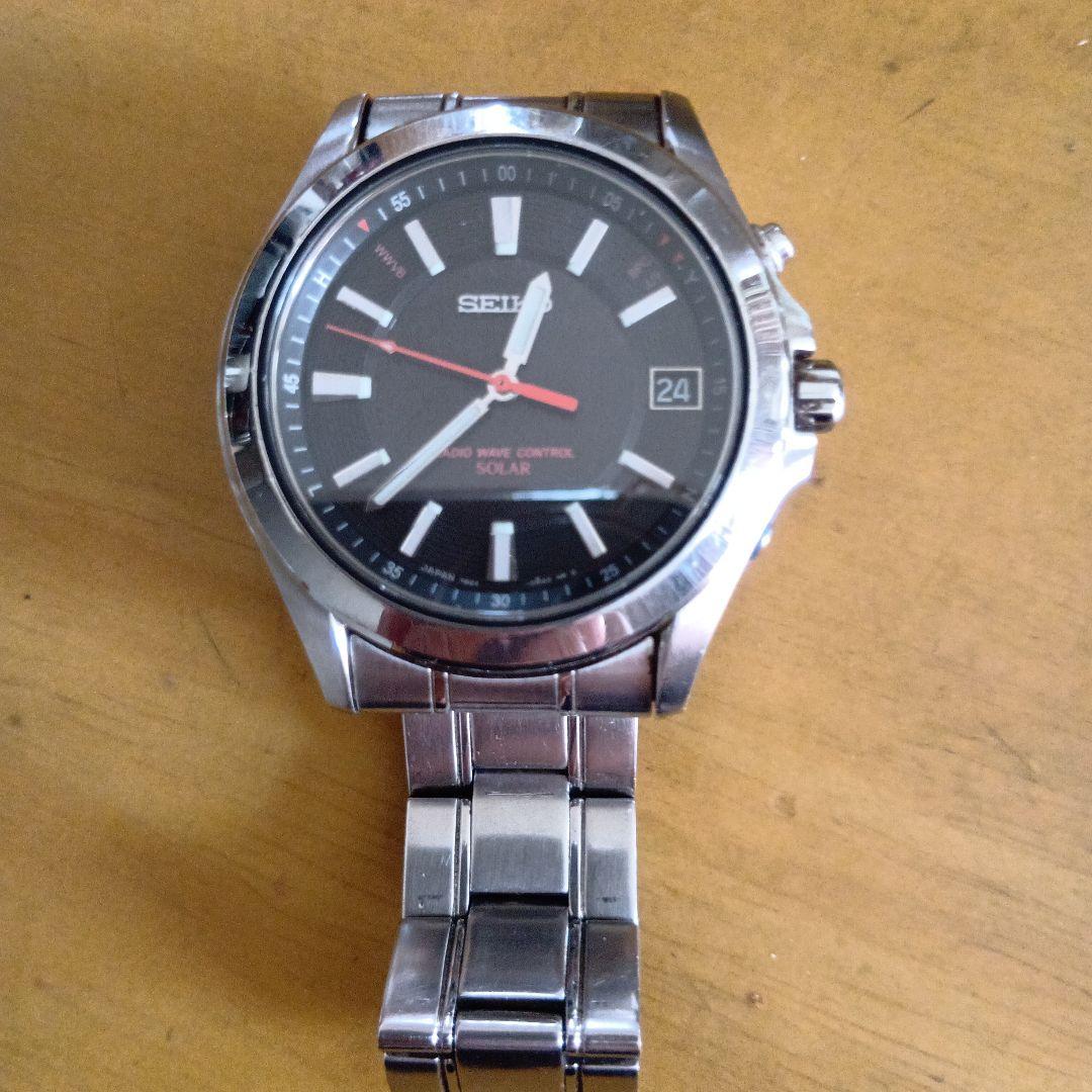 

[Б/У] SEIKO Солнечные Радиоуправляемые Аналоговые Часы, Черные