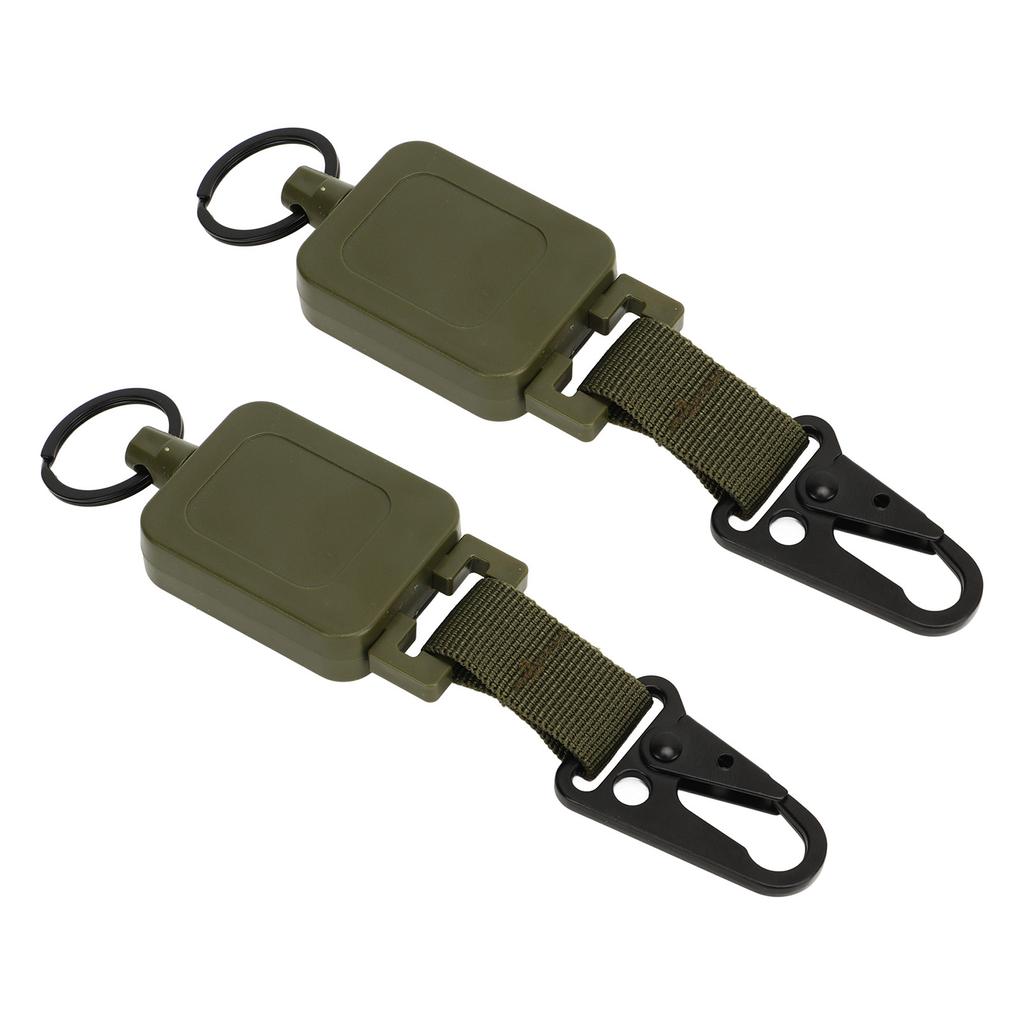 2 PCS Easy Pull Buckle Keychain Olecranon Buckle Stretchable Quick Release Buckle Key   for Bag Pants