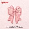 5Pcs/Lot Glitter Butterfly Bow Iron on Patches - Embroidered Patches on Clothes Bags Hats Jackets Decor