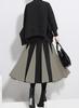 Sueeya Long Elastic Loose Perfect for and Everyday Fall and Winter Women's Skirt, Two-Tone, Waist, Simple, Fit, Figure-Flattering, Stylish, Slimming,