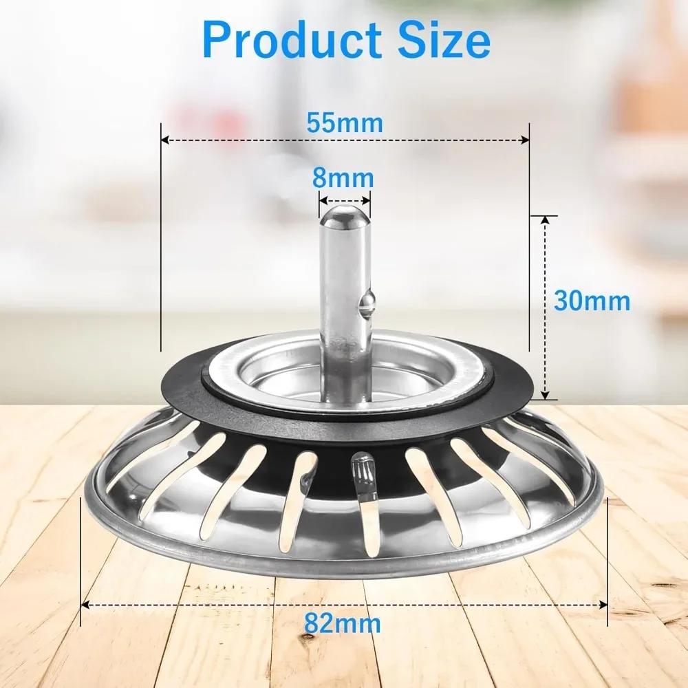 78/79/82/84mm Kitchen Sink Filter Hole Bathtub Hair Catcher Stopper Bathroom Sewer Drain Strainer Basin Sink Waste Filter Tool