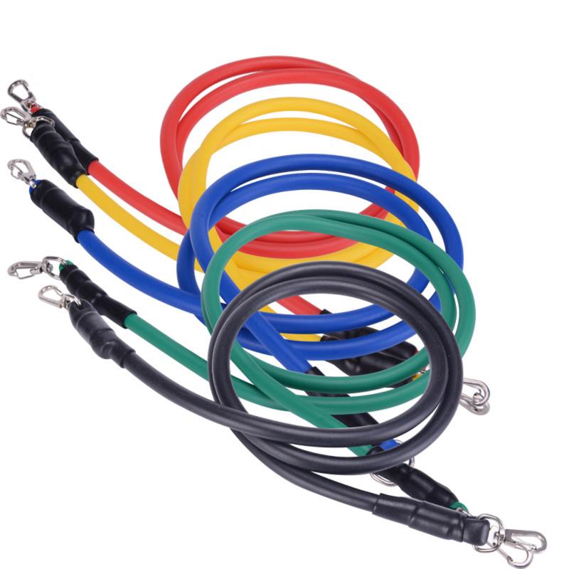 11pcs Portable Exercise Resistance Band Set Exercise Stretch Fitness Home Set