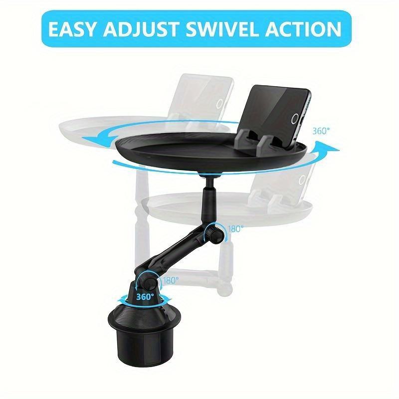 360° Swivel Car Cup Holder - Multi-Purpose Food & Beverage Storage Box with Safety Base - Car Interior Accessories