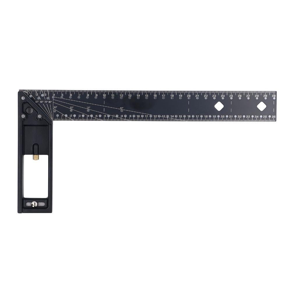 

Adjustable Framing Square Anodized Aluminum Carpenter Square Multi-Angle Ruler For Engineering