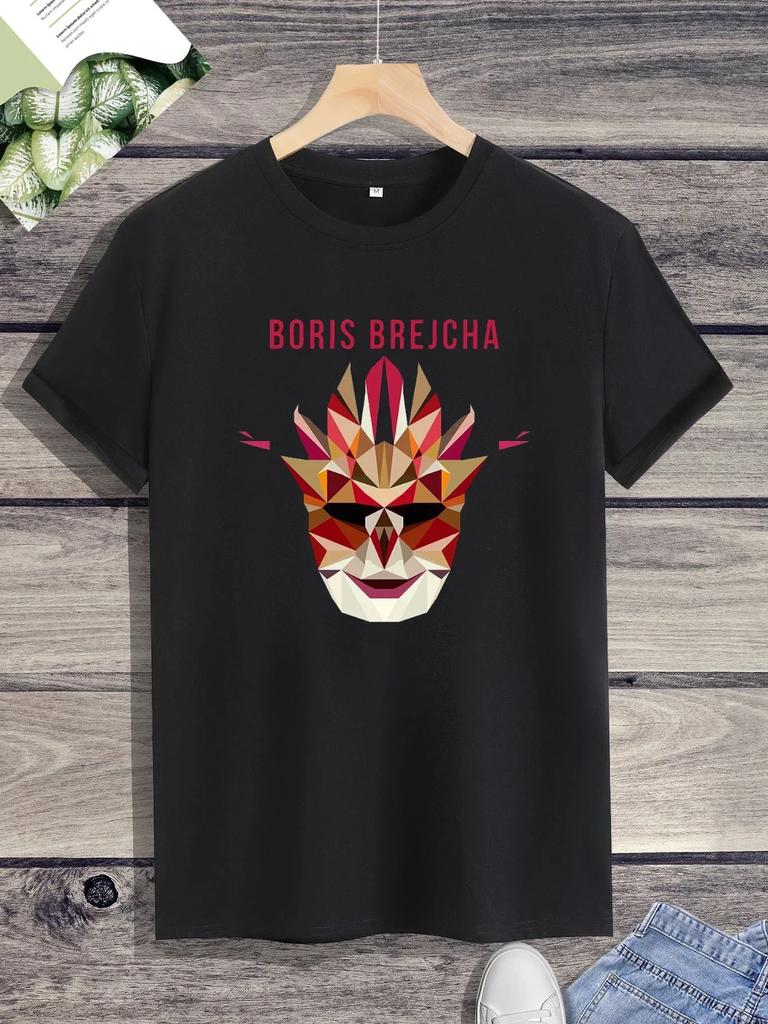 Harajuku Hip-hop Boris Brejcha Dj Mask Cool Short Men Women Tee Shirt Male Summer Fashion Hipster  Y2K  Hot Product