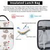 Mochi Peach Cat Peach And Goma Insulated Lunch Bags Thermal Lunch Container Portable Tote Lunch Box Men Women School Travel
