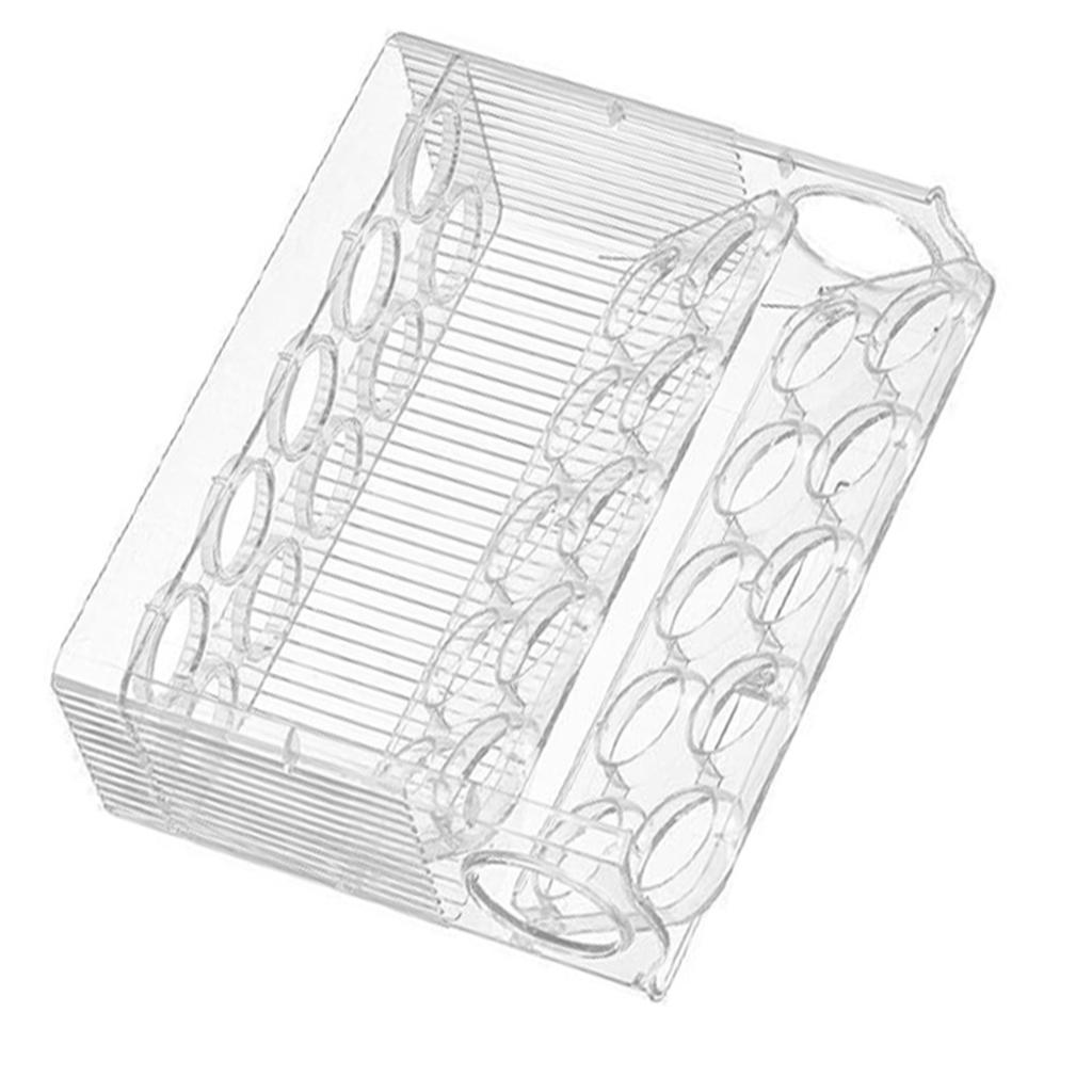 Egg Holder 3 Tier Keep Freshness Plastic Flip Egg Container for Kitchen Refrigerator