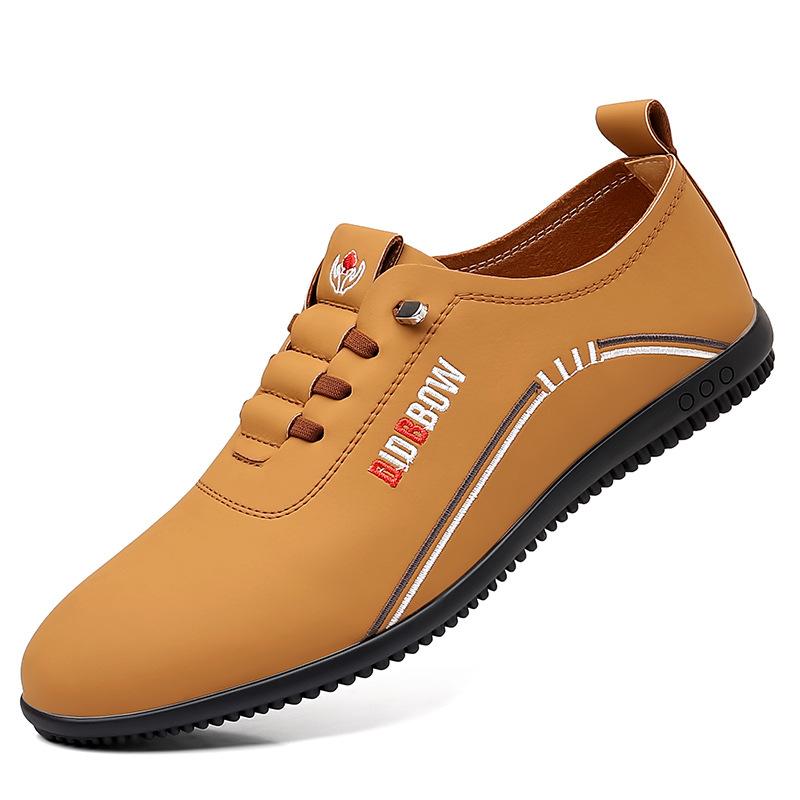 Men's shoes soft-soled men's leather shoes breathable new trendy casual leather shoes versatile Korean leather shoes