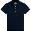 Slim Fit Short Sleeve Gold Button Polo Shirt Women Tops WW0WW49252-C1G