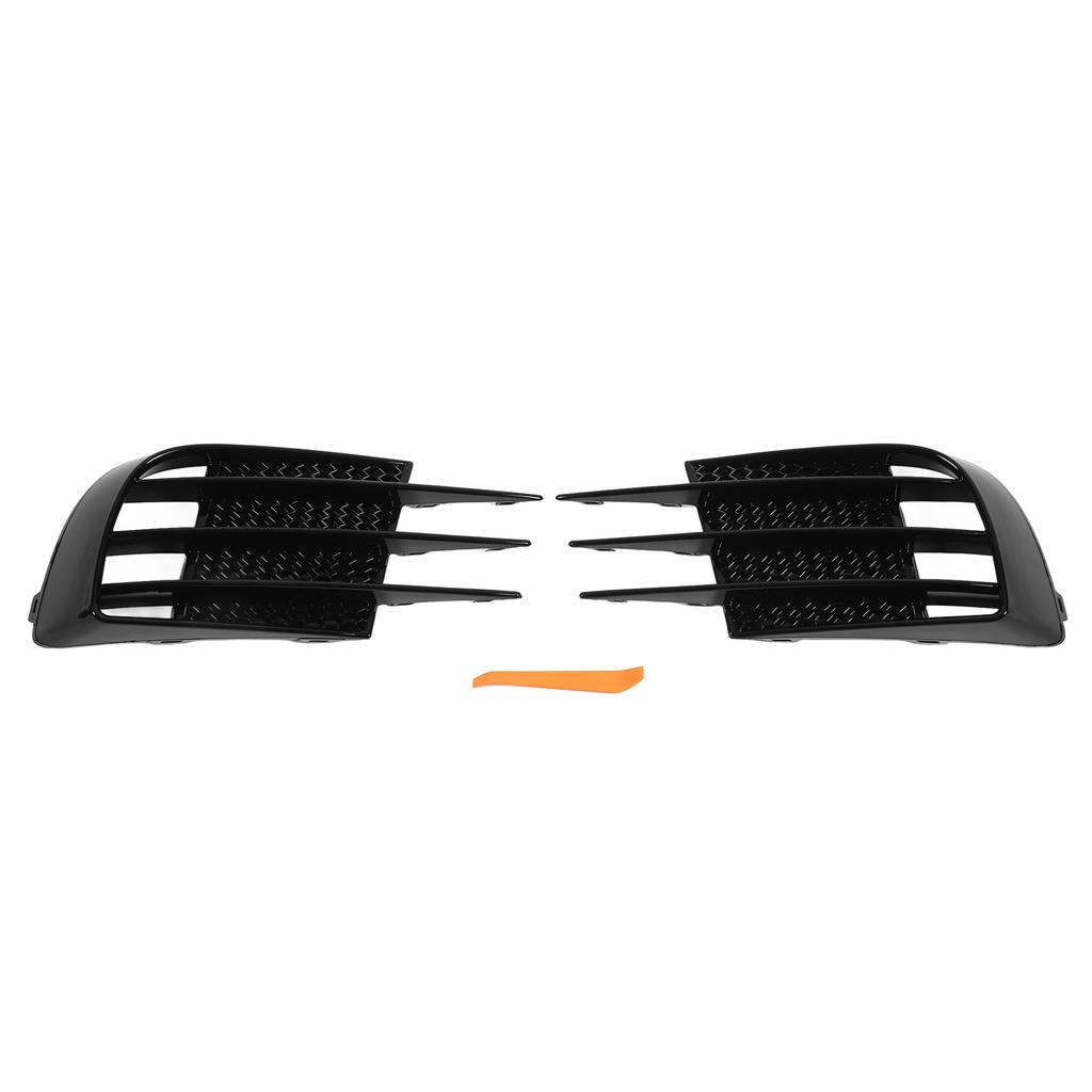 1 Pair Gloss Black Front Bumper Fog Light Grille Cover Fog Lamp Bezel Trim Replacement for 6 MK6 GTD 2008‑2013