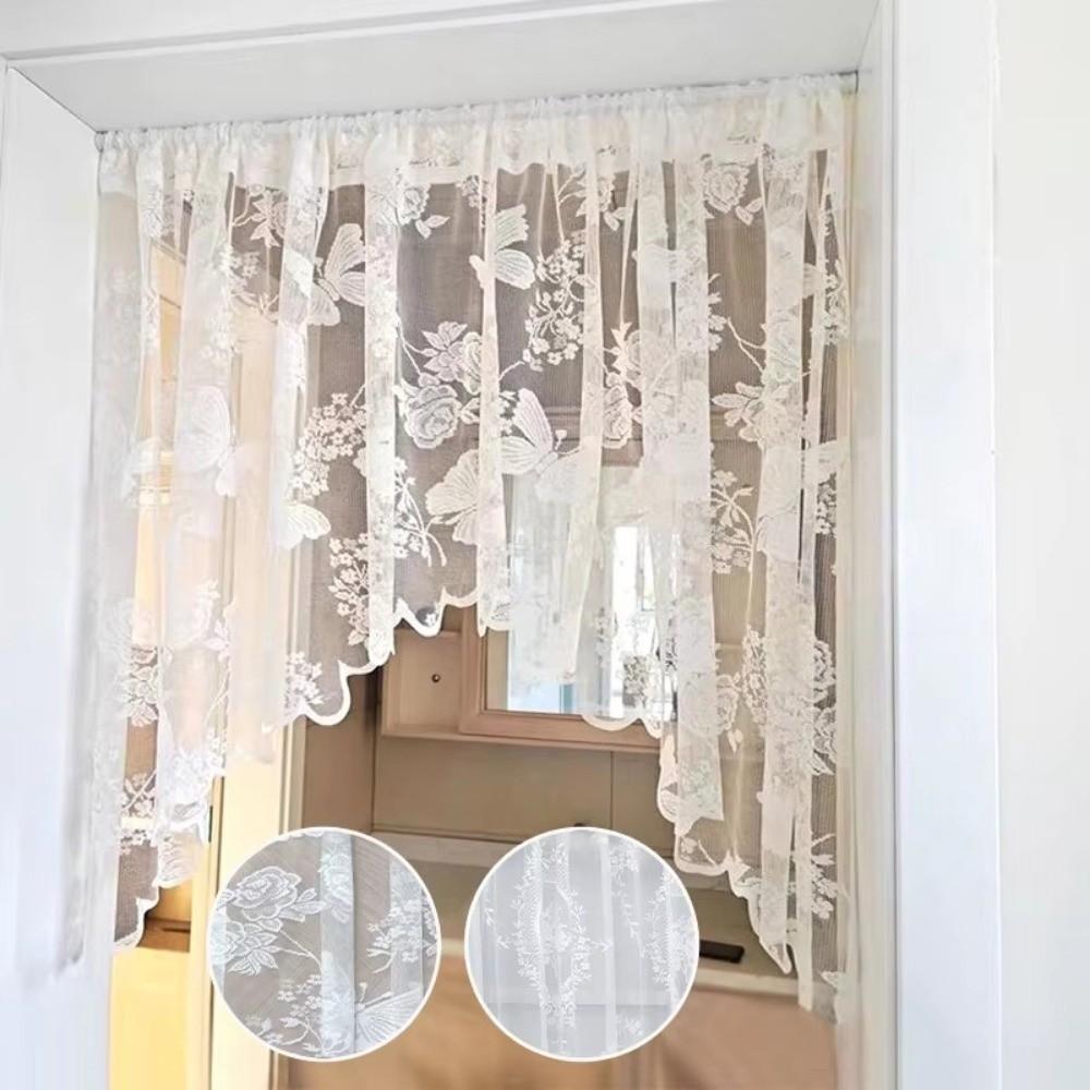 Short Kitchen Curtains Curved Half Curtain Fashion Window Curtain  Window Scarf