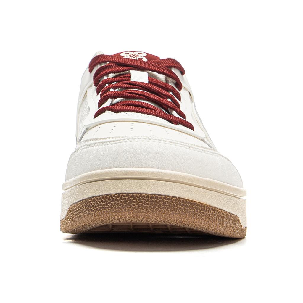 New LiNing Tianji Slip Resistant Cushioning Abrasion Resistant Lightweight Low Top Skateboard Shoes Men's White Red AGCV089-5
