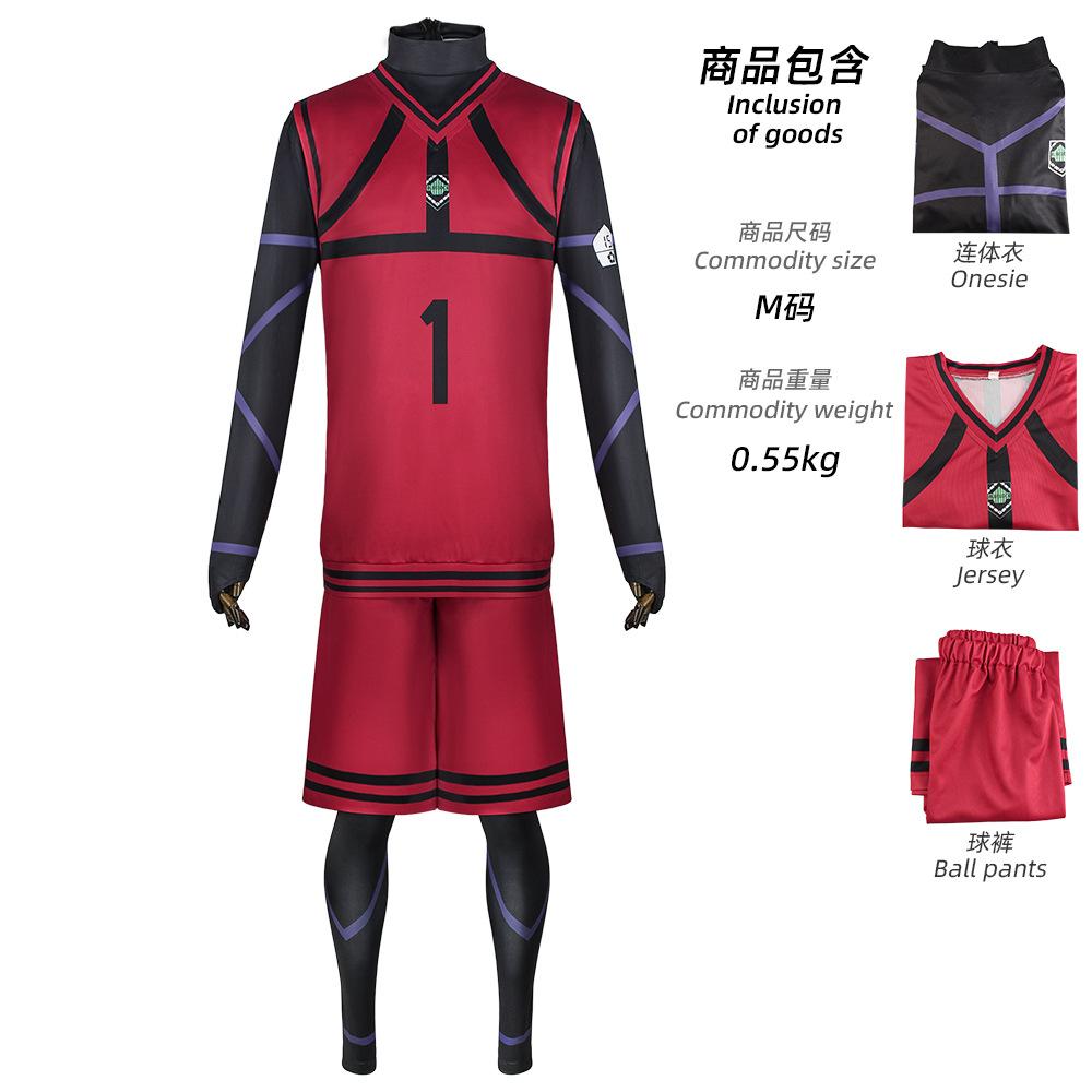 Anime Blue Lock Jersey Football Club Sportswear T-skjorte Herre Isagi Yoichi Cosplay Costume Chigiri Rensuke Kunigami Bachira Meguru