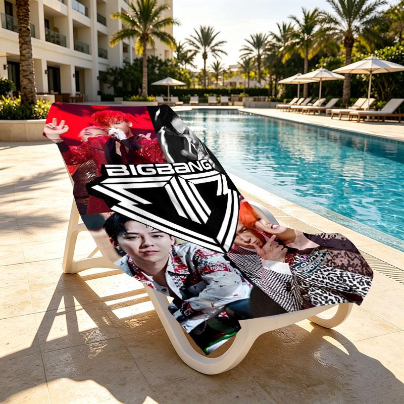 BIGBANG Print Beach Towel Design, Soft, Lightweight. for Home Bathroom, Spa, Pool, Yoga, Surfing, Camping, Gift for Family, Friend