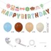 Ins Style Cake Bear Balloon Set: Birthday Party Decor with Pull Flag and Aluminum Film Balloons.