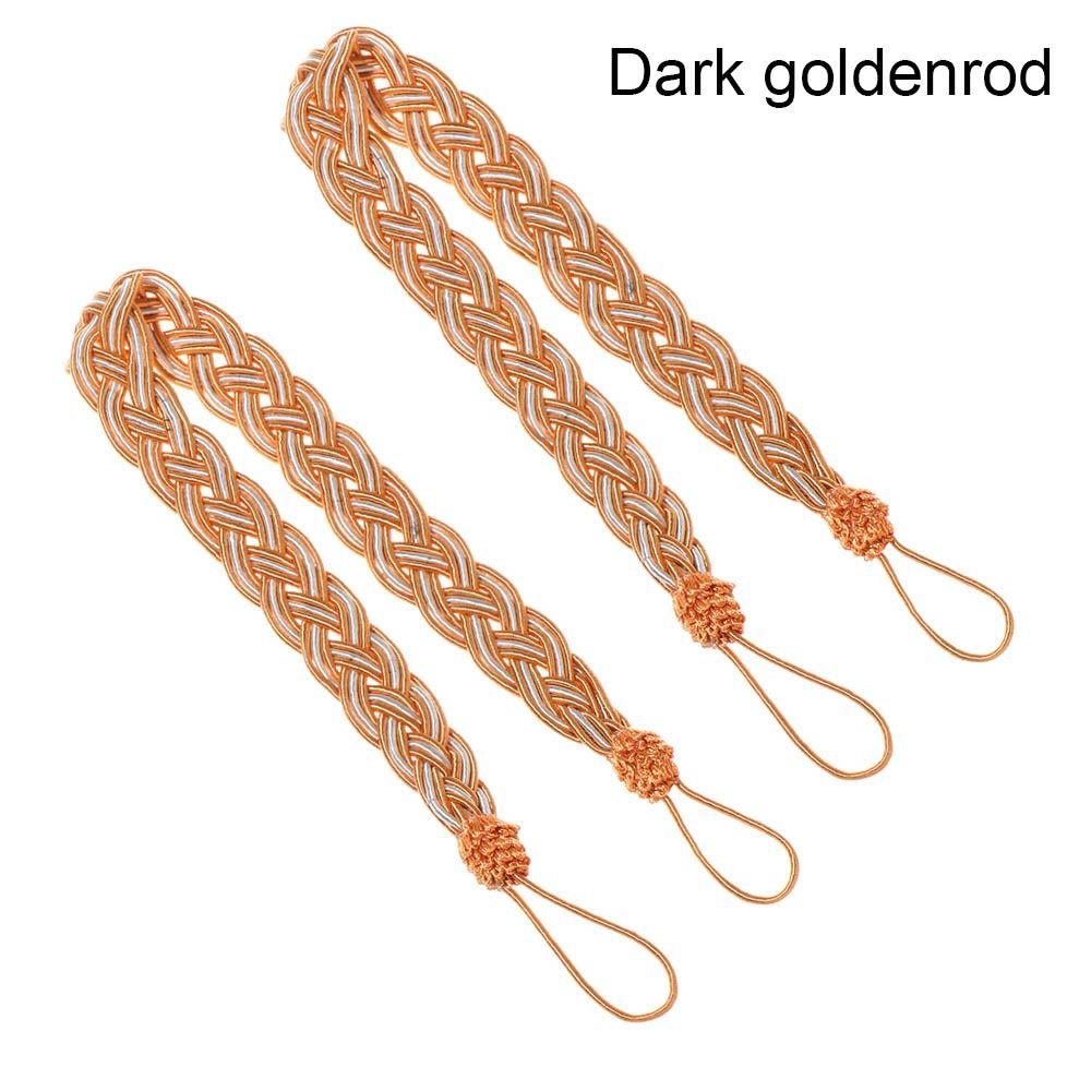 2Pcs/se Simple Curtain Buckle Straps Satin Rope Braided Curtain Tiebacks Practical Home Decor