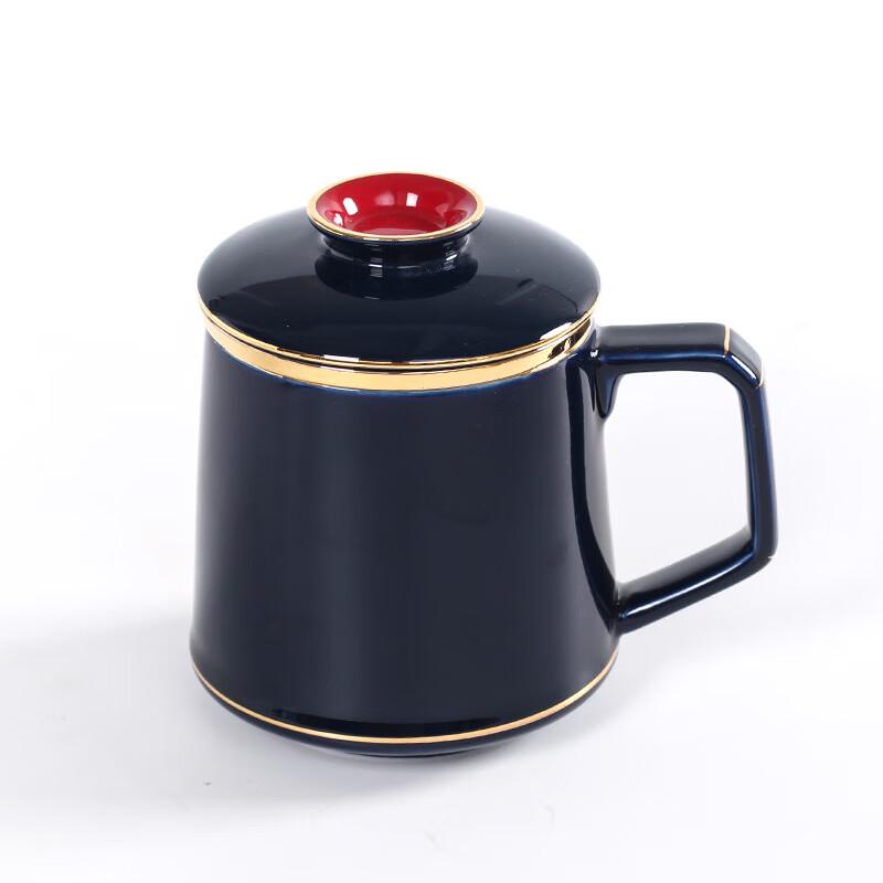 TLAKEHO Ceramic Tea Infuser Mug with Lid