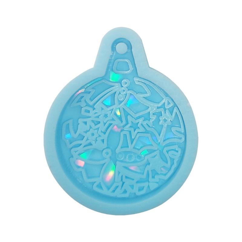 DIY Light and Shadow Keychain Christmas Silicone Epoxy Mold DIY Ornaments Pendant Crafting Mould for Valentine Gift