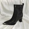 Vintage Brown Women Ankle Boots Fashion Elegant Square Toe Shoes Autumn Winter Thick Heel Women's Short Booties  34-40