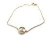 Les Trésors De Lily [M8878] - Gold Plated Bracelet 'Peace' White Gold - 10 Mm