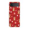 Phone Case For Samsung Galaxy Z Flip 3 4 5 Hard Folding Clear PC Bumper For Samsung Z Flip 6 Back Cover Cartoon Christmas