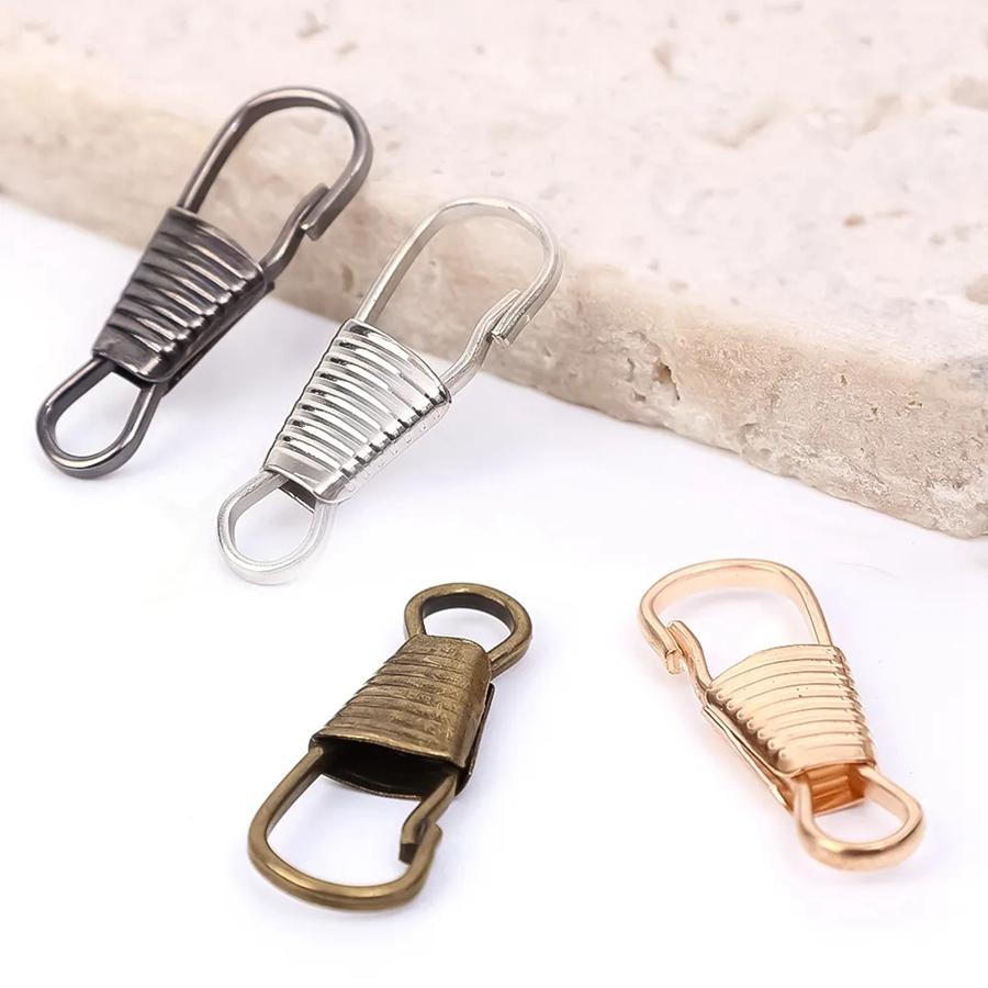10Pcs Zipper Slider Metal Small Clasp Repair Kit Replacement for Broken Buckles Zippers Puller Head Suitcase Zipper Pull Tab