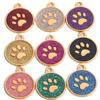 Pet Paw Dog Id Name Tag Personalized Pet Glitter Pendant Cat Tags  Cats